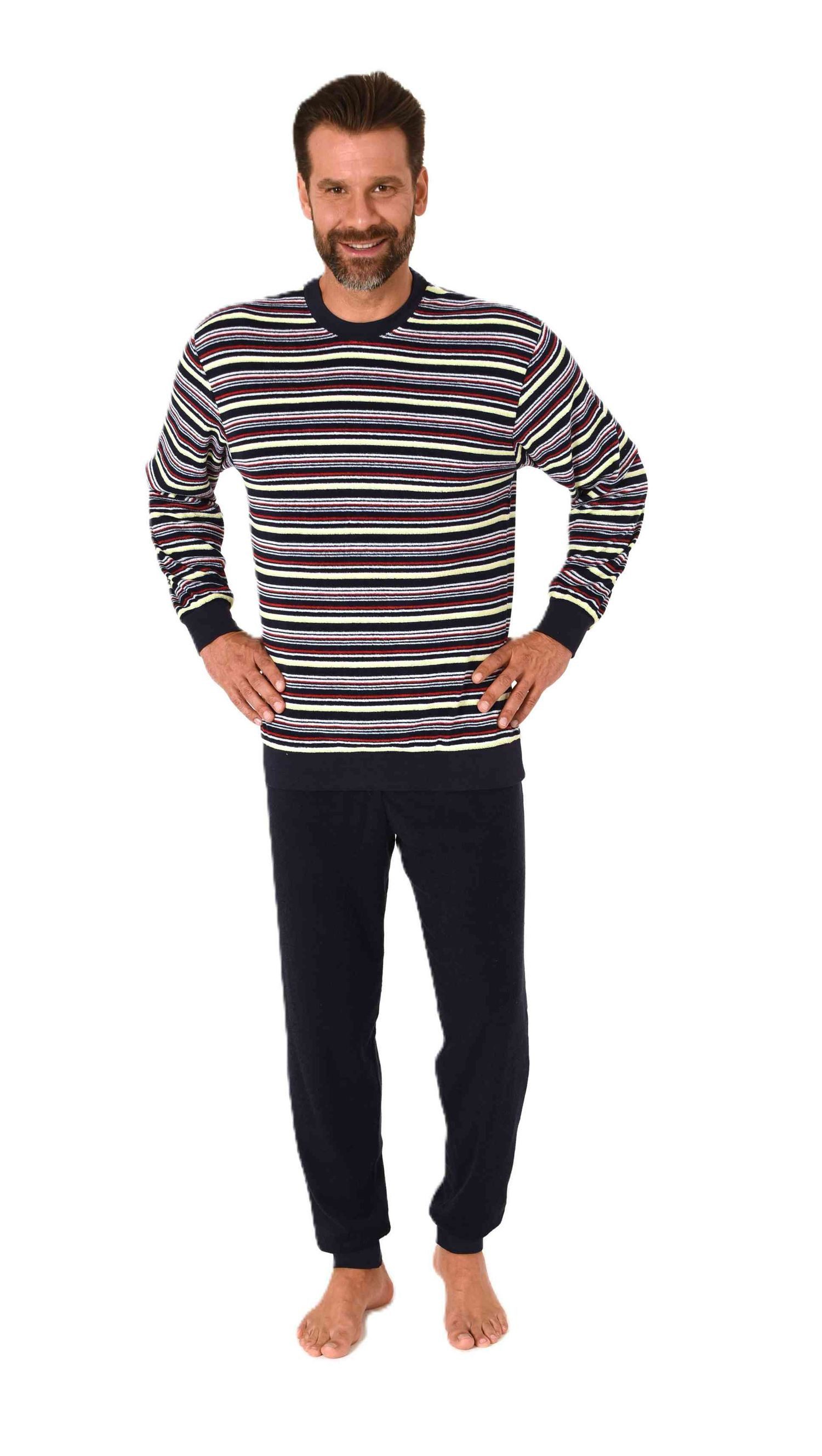 Normann Pyjama Herren langarm Frottee Schlafanzug günstig online kaufen