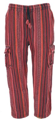 Guru-Shop Relaxhose Wohlfühlhose, Goa Hose, Loose fit Hose - weinrot Hippie, Ethno Style, alternative Bekleidung