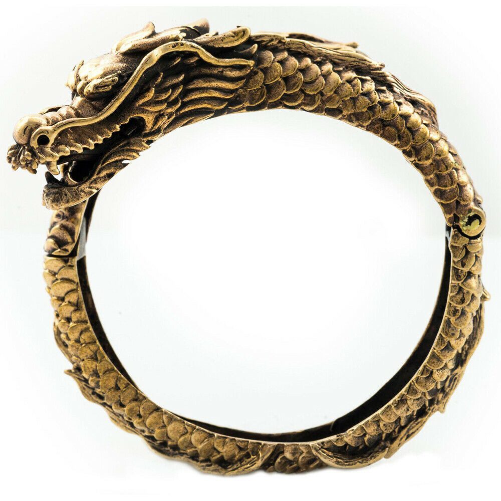 HOPLO Armband Armreif Drache Bronze