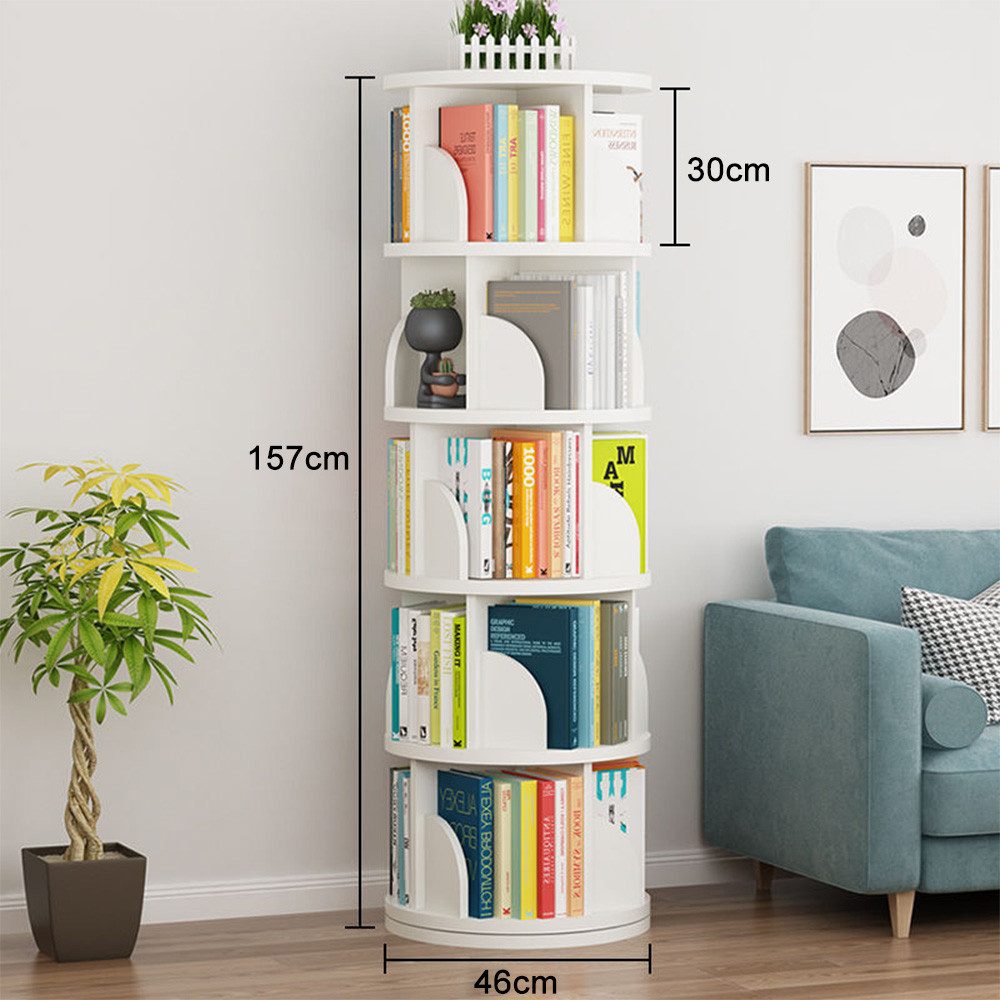 NUODWELL Bücherregal Drehbare Bücherregal, 2/3/4/5 Etagen günstig online kaufen