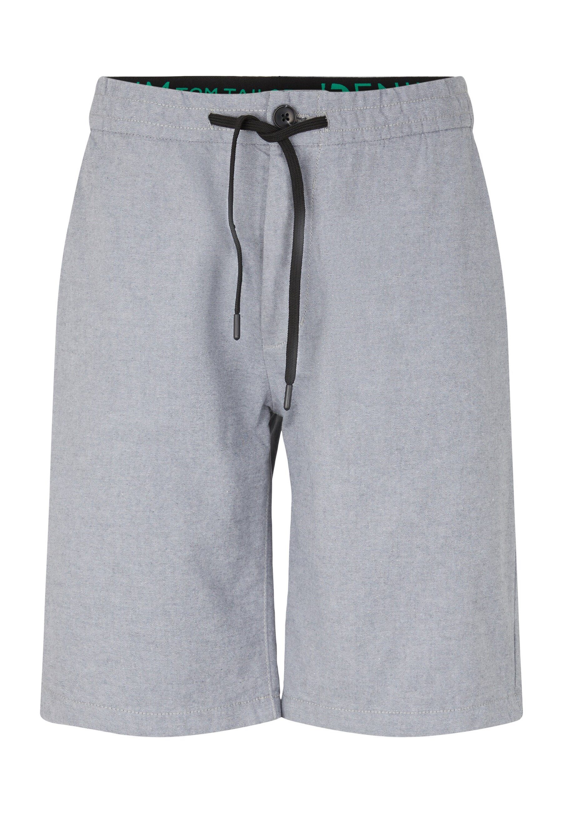Hose kurze Chinoshorts (1-tlg) Shorts mit grau TAILOR TOM Eingrifftaschen