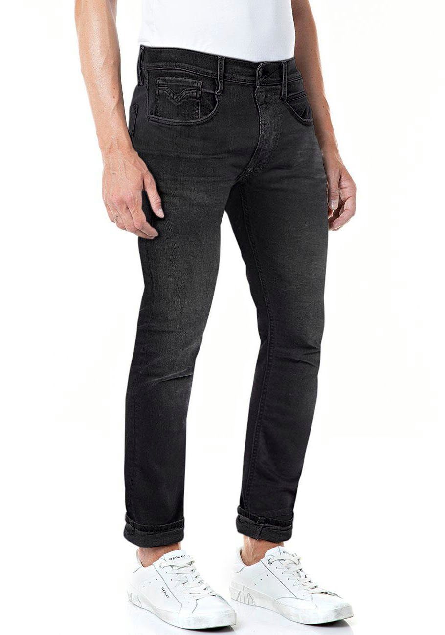 Slim-fit-Jeans Anbass Replay blackblack