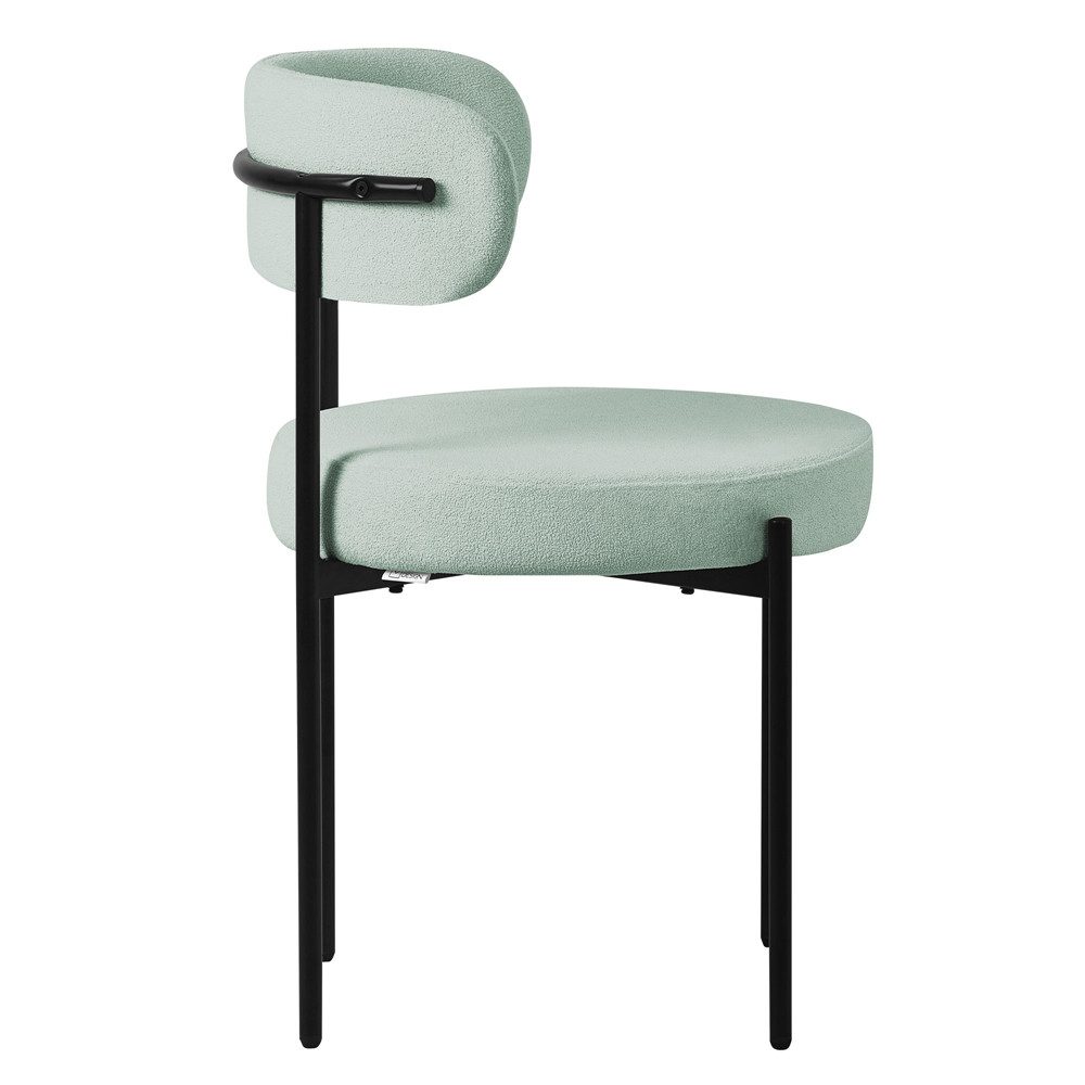 ML-DESIGN Polsterstuhl Esszimmerstühle Gruppe Küchenstuhl aus Teddystoff mit Metallbeinen (2 St), Clubstuhl 2er Set Wohnzimmerstuhl Grün moderne Design Lounge Stuhl