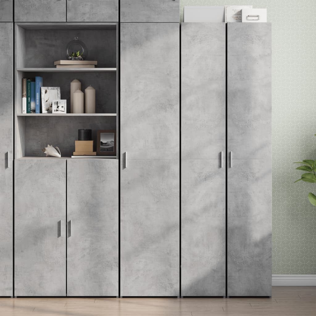 vidaXL Highboard Highboard Betongrau 40x42,5x185 cm Holzwerkstoff (1 St)