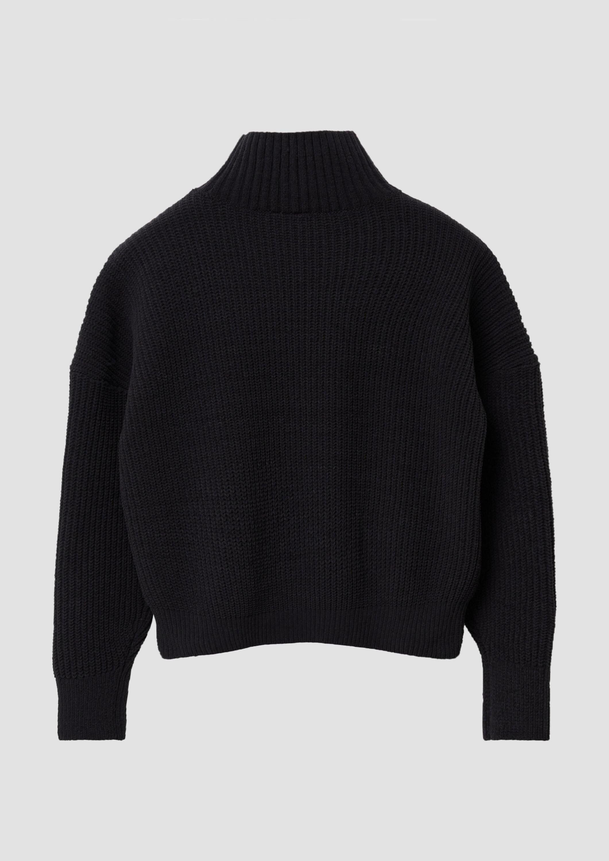 s.Oliver Longpullover Strickpullover Oversized Strickpullover aus Chenille-Garn