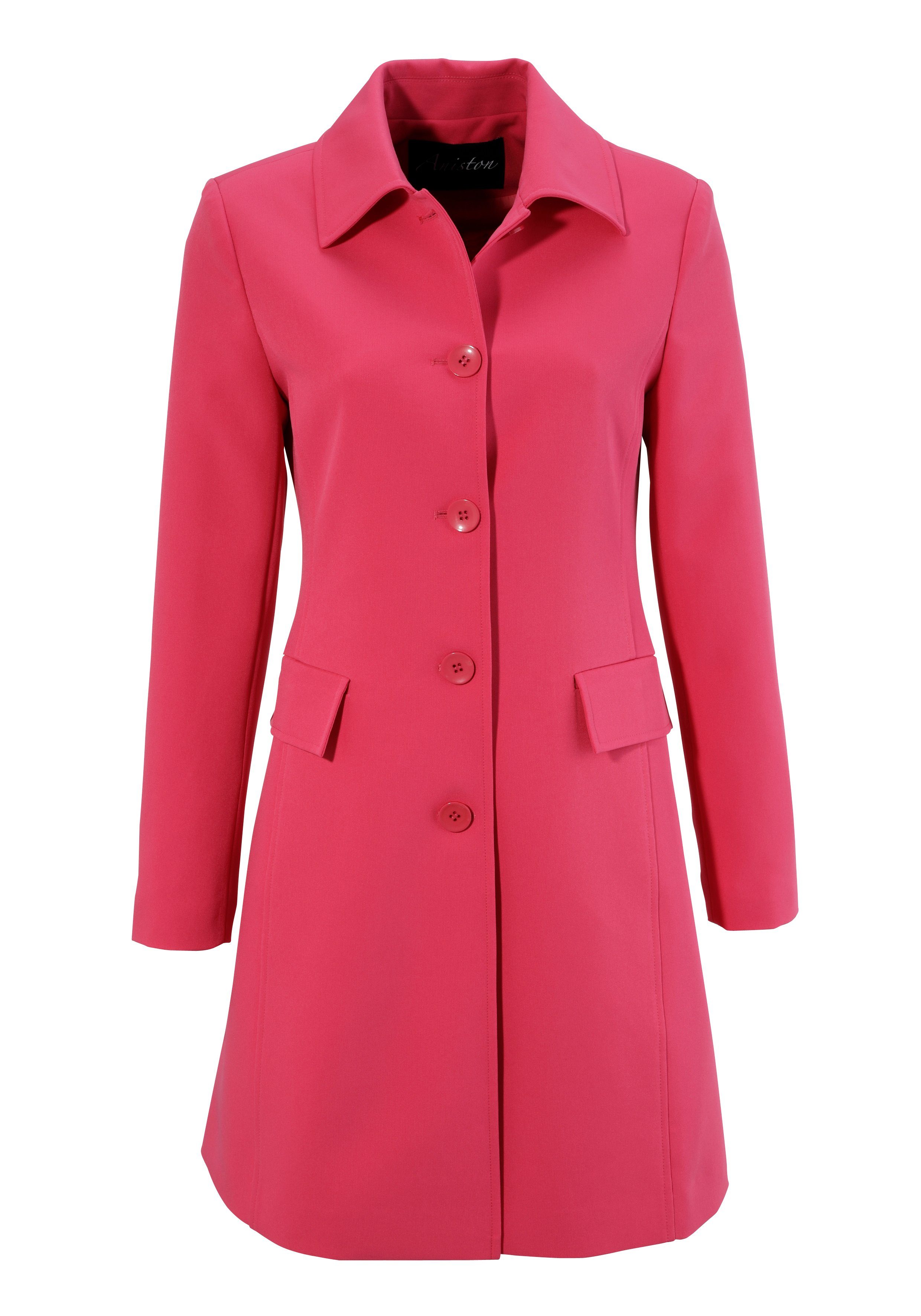 Aniston CASUAL Kurzmantel in trendigen Knallfarben pink