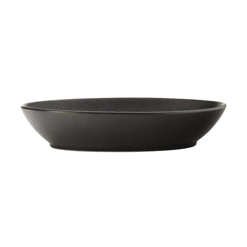 Maxwell & Williams Schale Maxwell&Williams Caviar Black Suppenschale oval 20x14 cm, Keramik, (1 Schale)