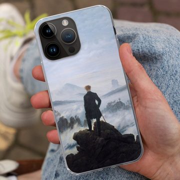 MuchoWow Handyhülle Der Wanderer über dem Nebelmeer - Caspar David Friedrich - Kunstwerk, Handyhülle Telefonhülle Apple iPhone 14 Pro Max