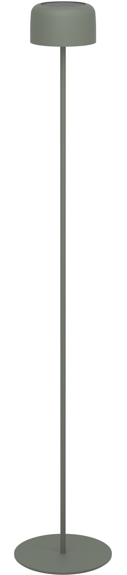 EGLO Stehlampe ROCCANOVA-L Stehlampe - Stahl - SOLAR-LED - 2,8W - IP44, Dimmfunktion, USB-Anschluss mit Ladefunktion, mehrere Helligkeitsstufen, LED fest integriert, Warmweiß, Standleuchte, Leselampe, Wohzimmer, Schlafzimmer, H120 x Ø13,5 cm
