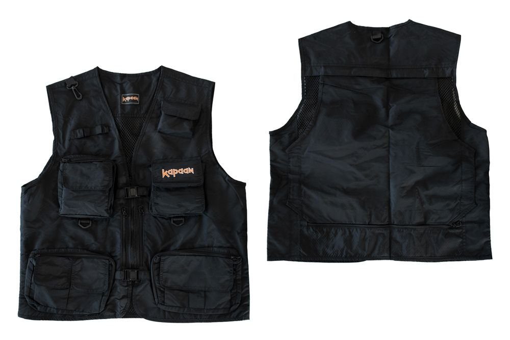 Kapaan Anglerweste Suchweste / Bodywarmer schwarz