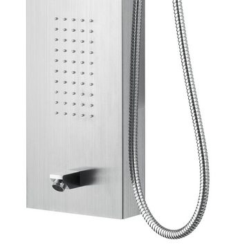 Aloni Duschsystem ZLC101, Höhe 160 cm, set, 1 tlg., Wandhalter, Brauseschlauch, Armatur, Duschpaneel Duschsäule 5 Funktionen mit Thermostatventil chrom