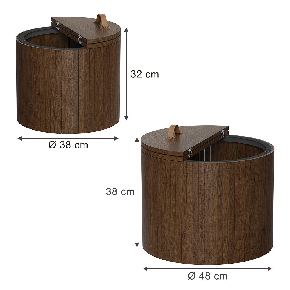 Vicco Couchtisch Tavilo, Walnuss, 48 x günstig online kaufen