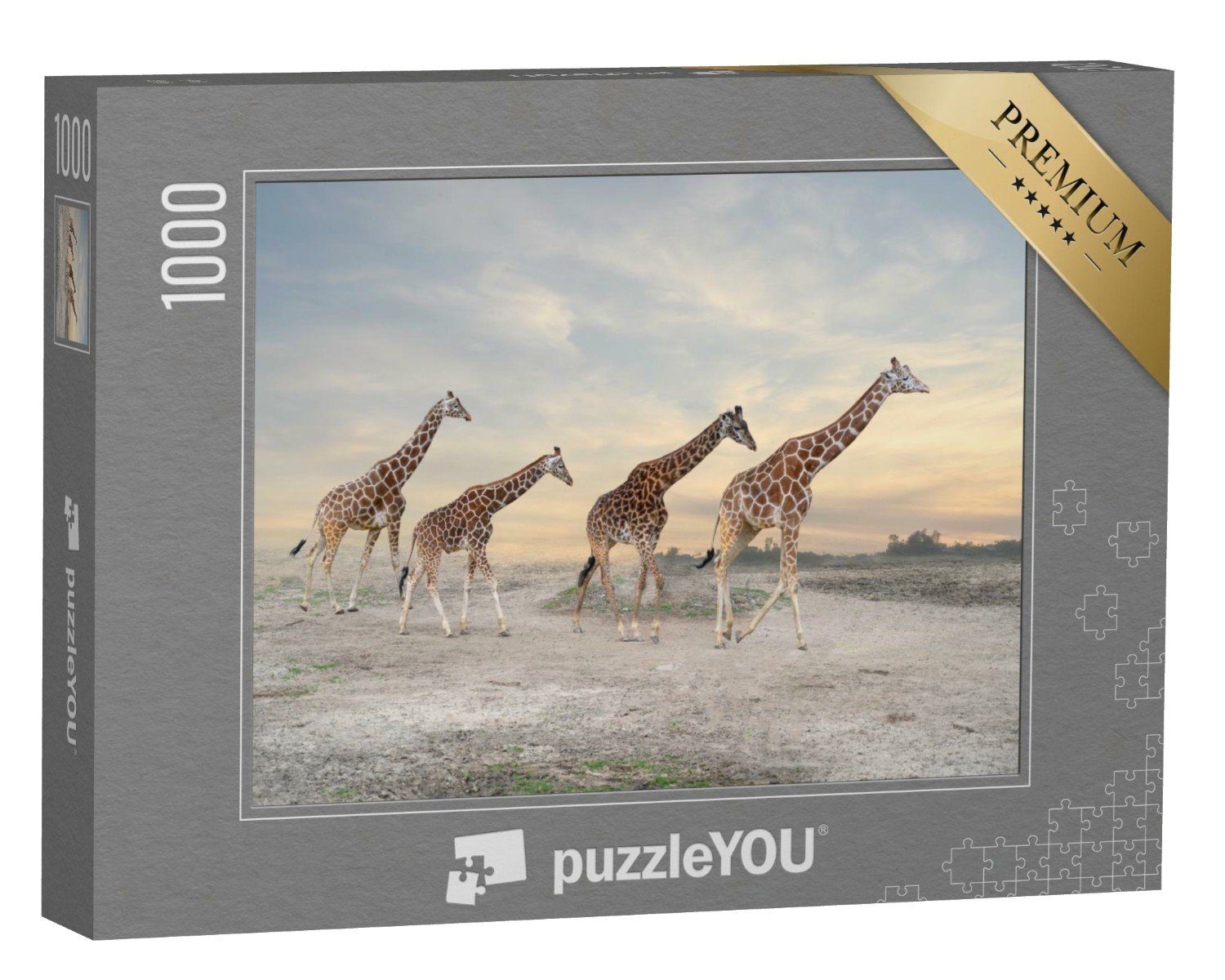 puzzleYOU Puzzle Giraffenherde, 1000 Puzzleteile, puzzleYOU-Kollektionen Safari, Giraffen, Tiere in Savanne & Wüste