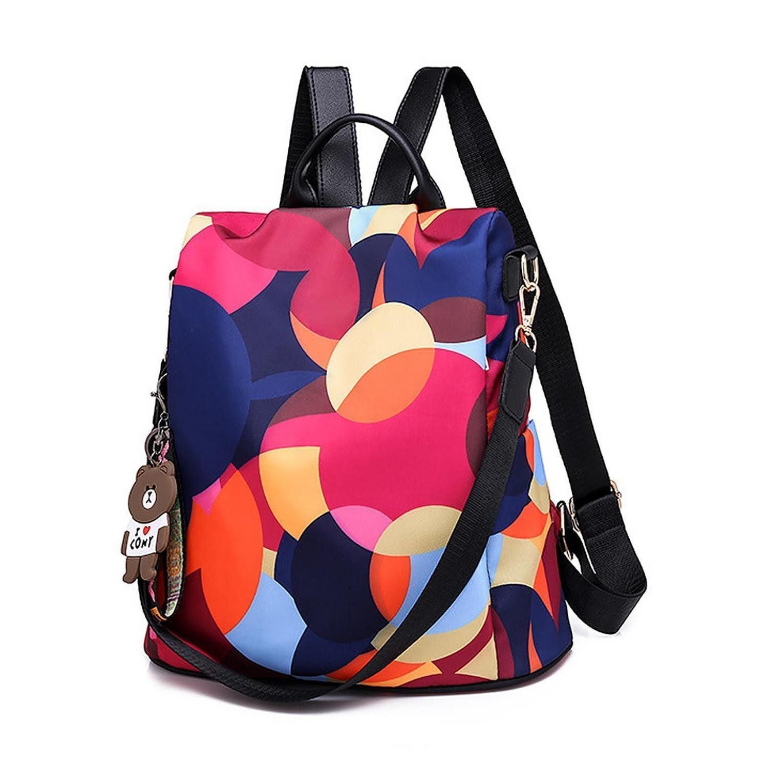 LuxusKollektion Cityrucksack Damen Rucksack wasserdicht Anti-Diebstahl Bunt