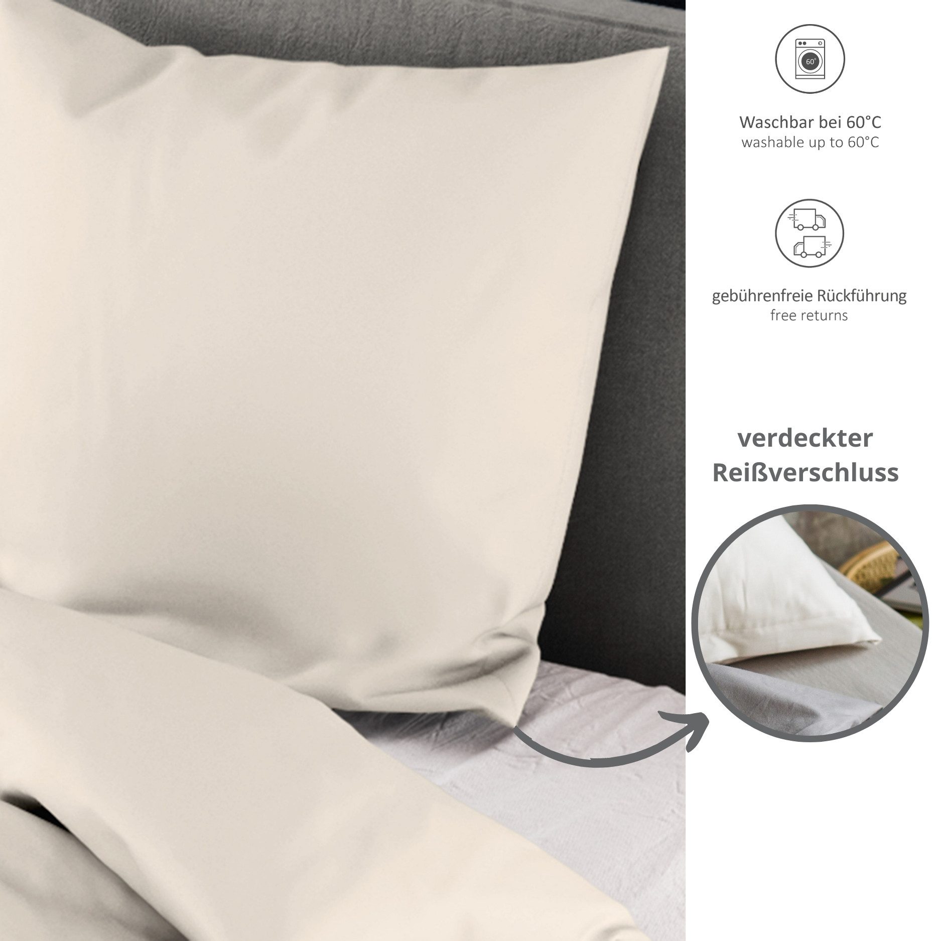 liebling Bettwäsche Satin, Mako Satin, sanforisiert, günstig online kaufen