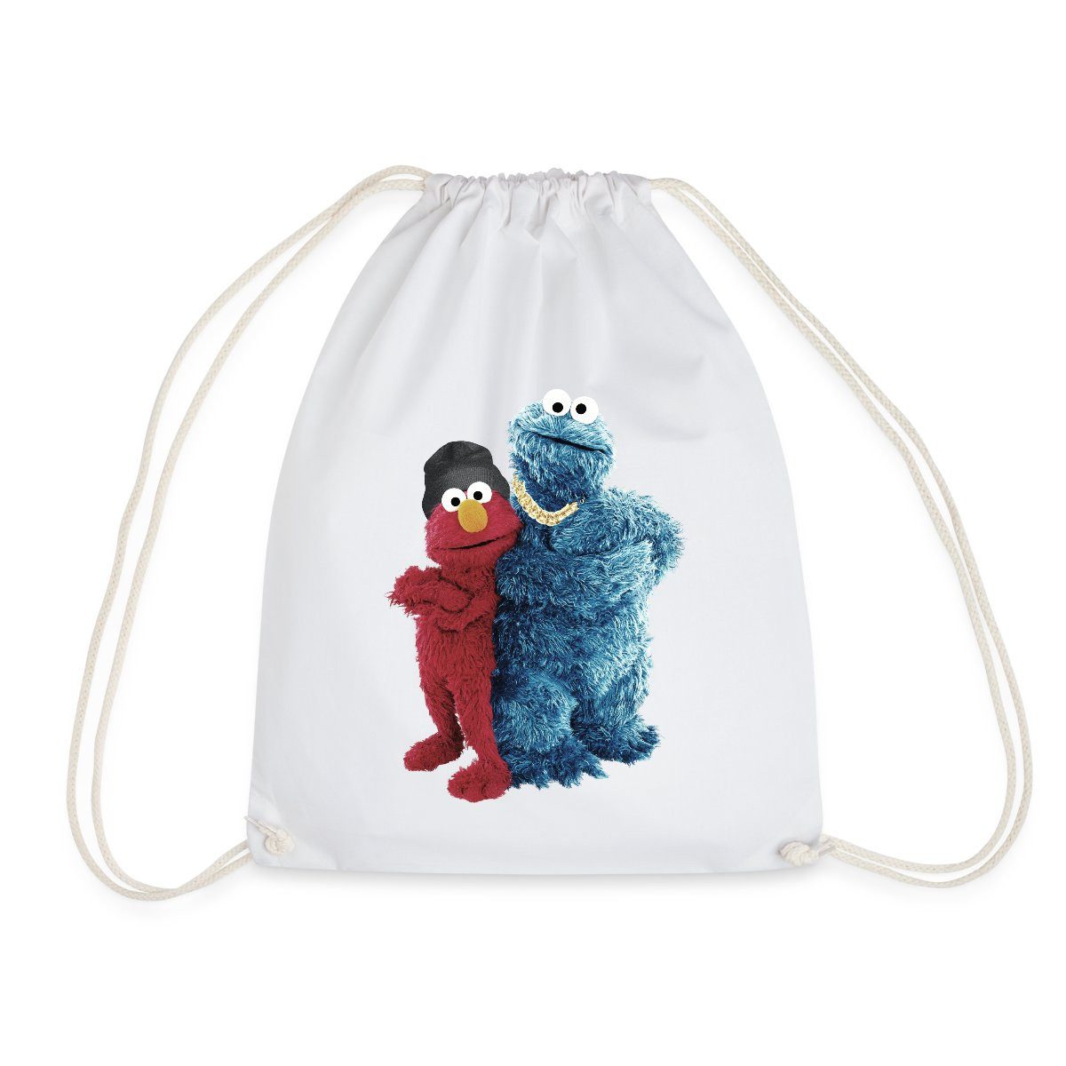 Turnbeutel Sesamstraße Gangster Krümelmonster & Elmo Turnbeutel