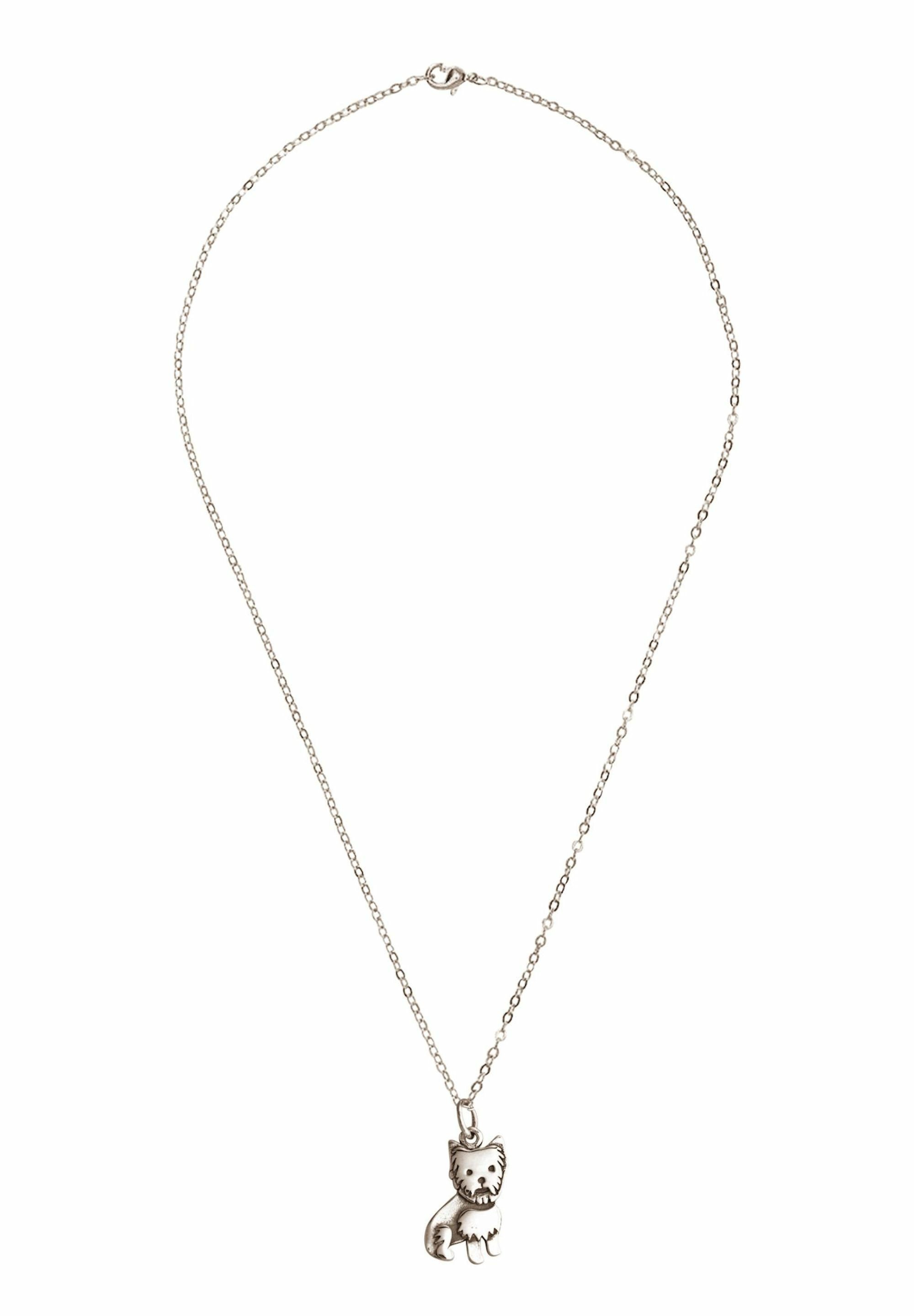 Gemshine Kette mit Anhänger Yorkshire Terrier Hund, 925 Silber, Made in Spain