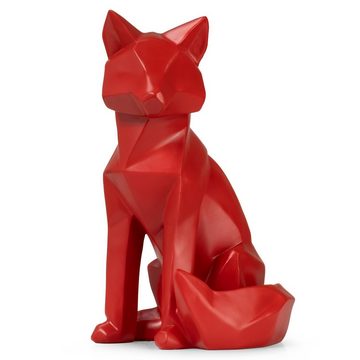 Moritz Dekofigur Polygonal Fuchs rot, Polyresin Figuren Deko Geschenk Geometrische Figur Modern Dekor