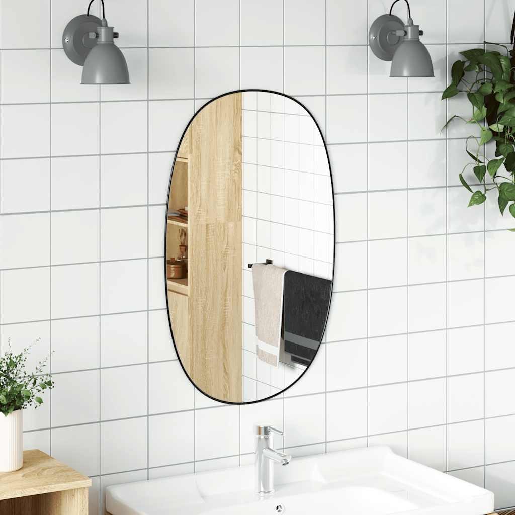 vidaXL Spiegel Wandspiegel Schwarz 70x45 cm günstig online kaufen