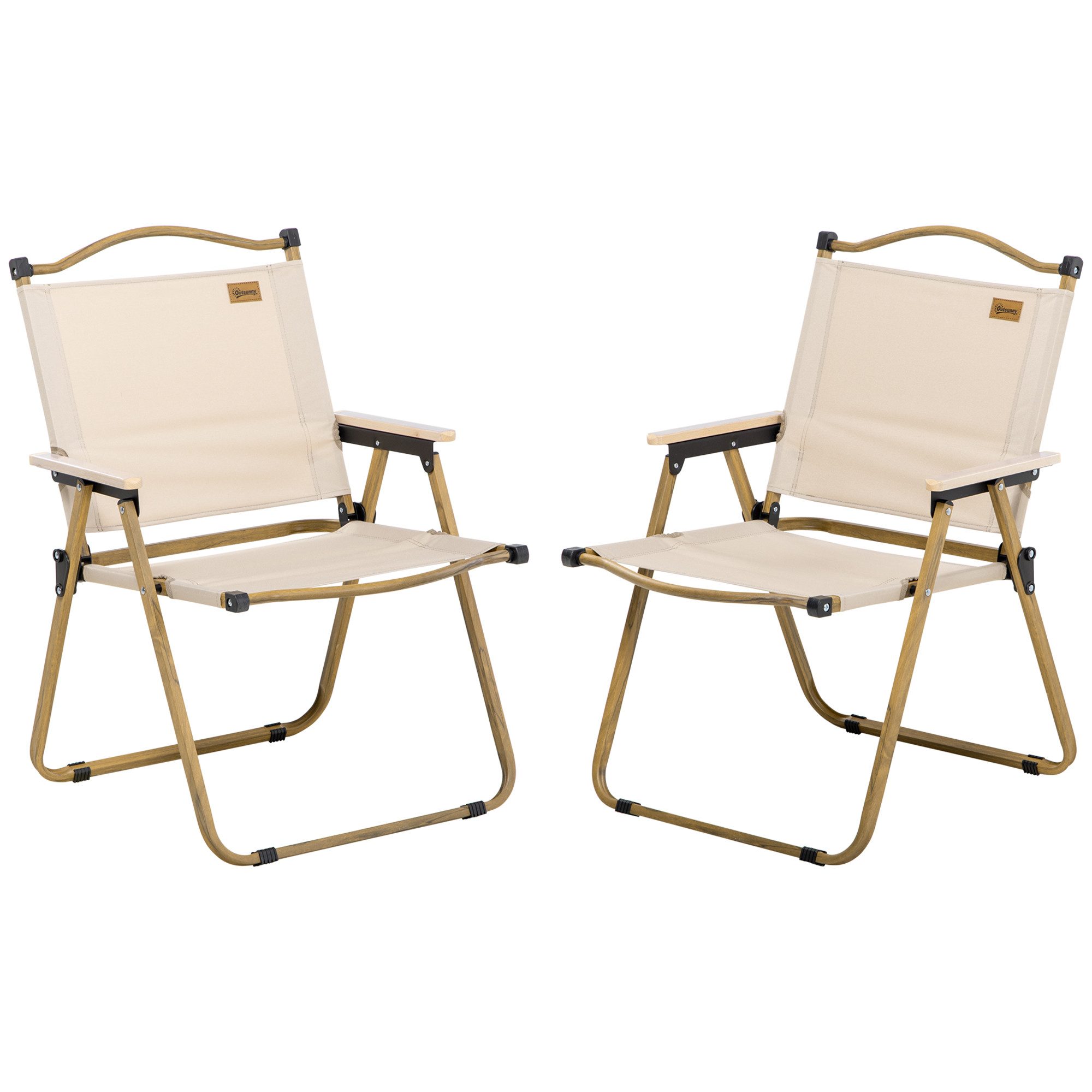 Outsunny Campingstuhl 2er Set faltbarer Gartenstuhl günstig online kaufen