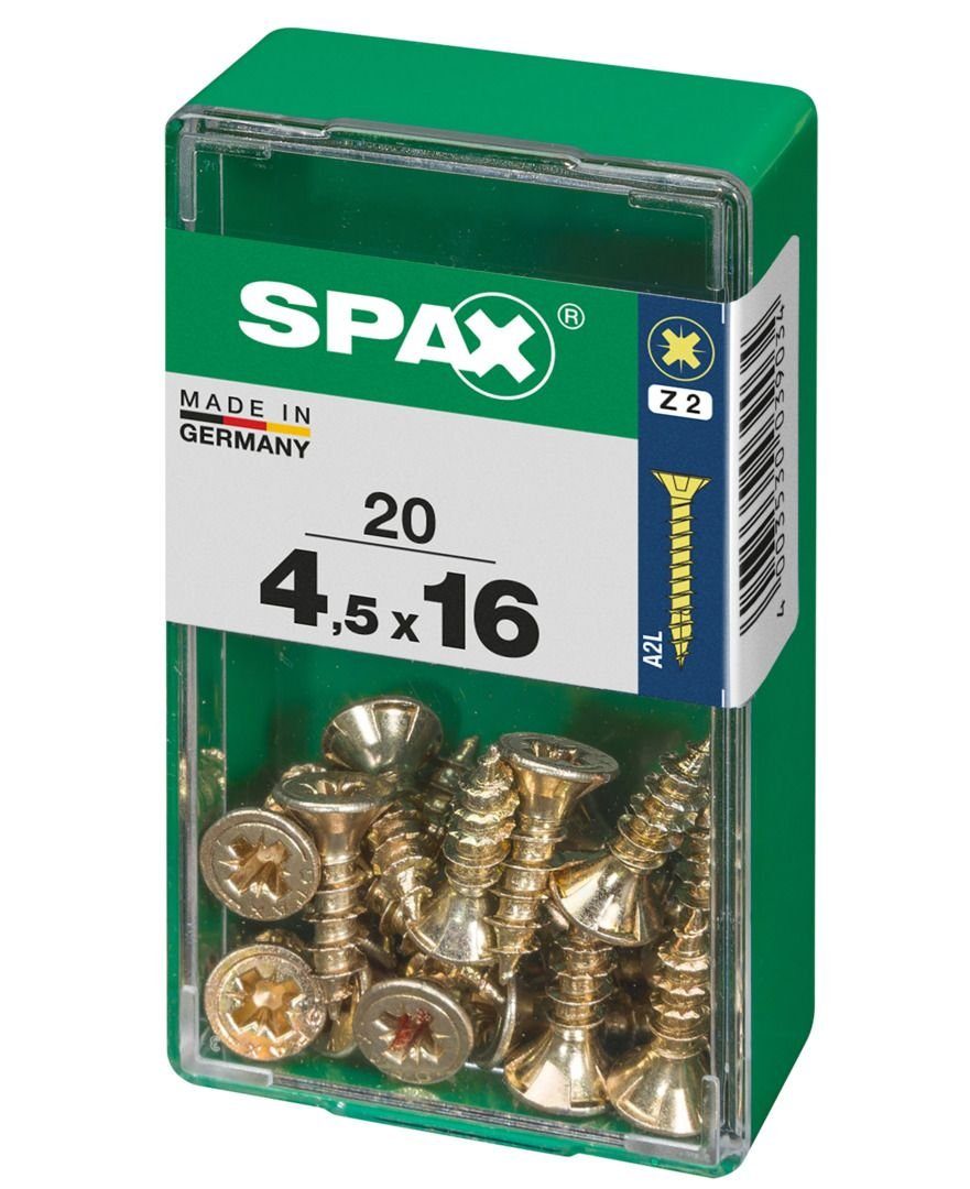 Holzbauschraube 20 Stk. 16 SPAX mm PZ - 4.5 Spax 2 Universalschrauben x