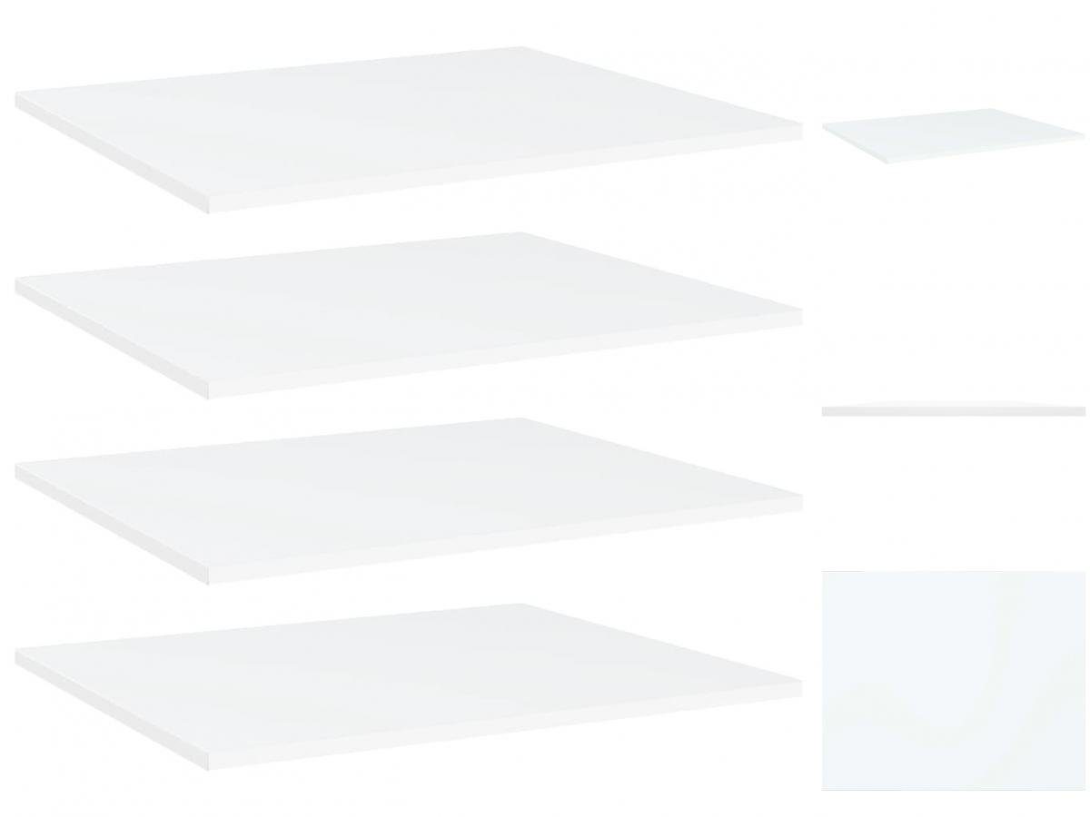Weiß vidaXL 4 Stk 60x50x1,5 cm Bücherregal-Bretter Spanplatte Regal