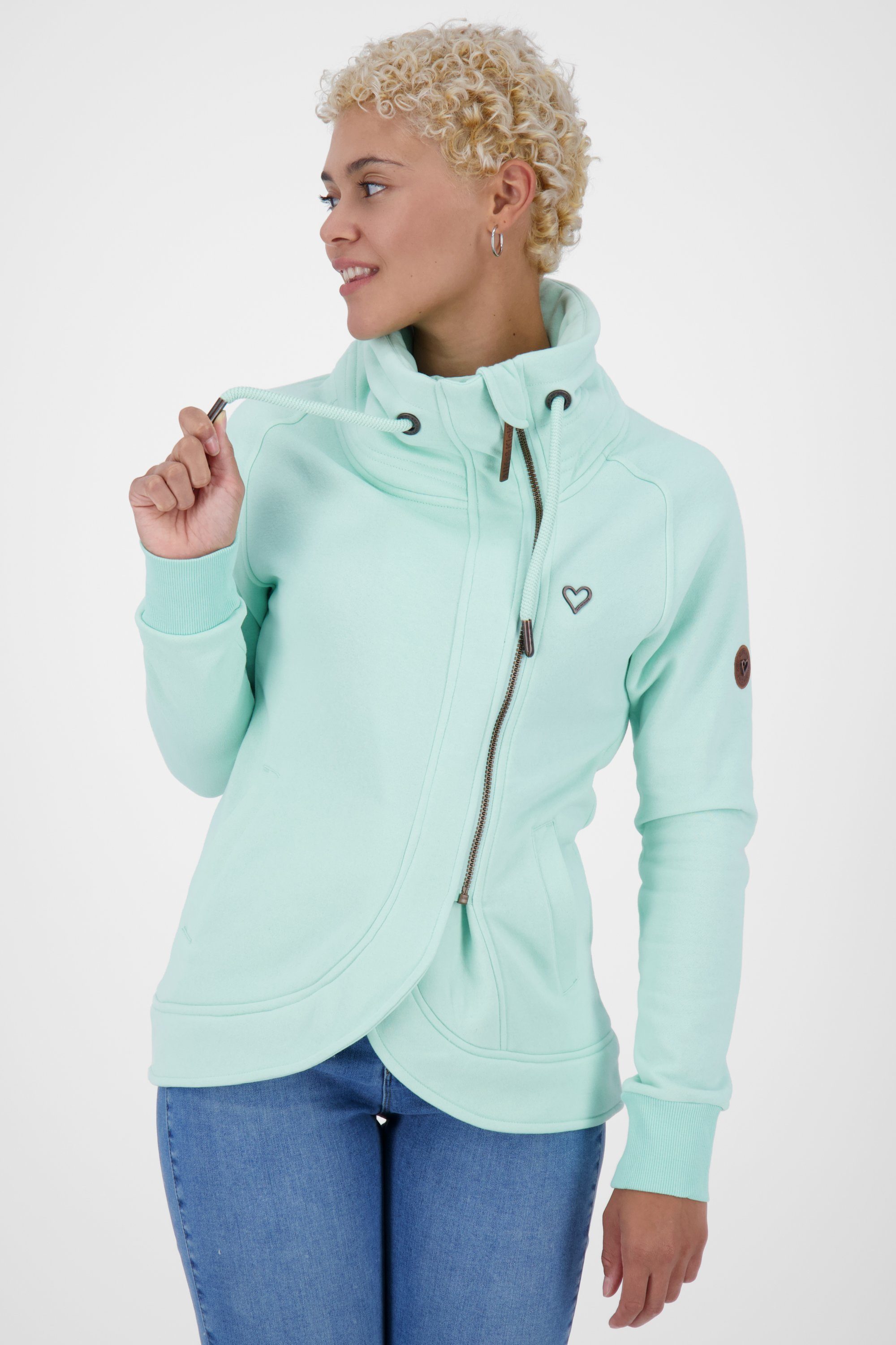 A Alife Sweatjacke Damen MerylAK melange mint Sweatjacket & Kickin Sweatjacke