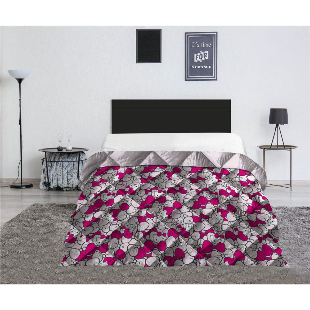 Aymax sprl Bettwäsche Hello Kitty Bettbezug – Bettwäsche Set 240x220 cm pflegeleicht – Bild 3 von 4