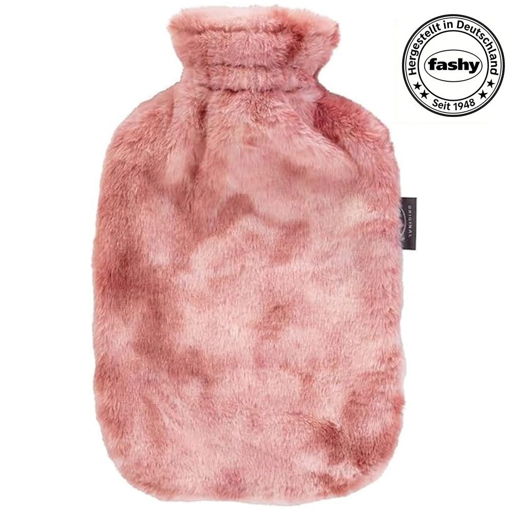 Fashy Wärmflasche Fahsy Wärmflasche mit flauschigem Plüschbezug