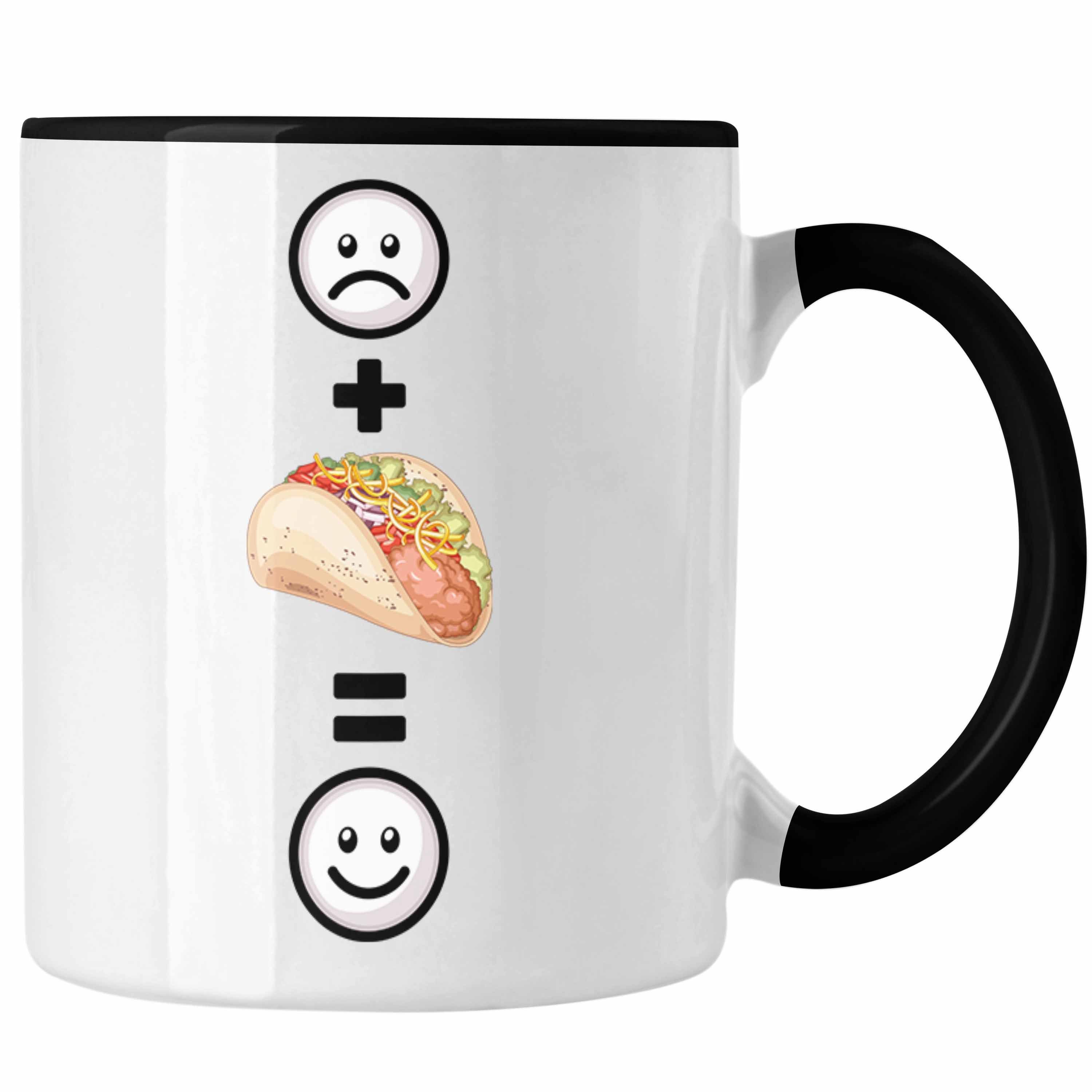 Trendation Tasse Taco Tasse Geschenk für Taco-Liebhaber Lustige Geschenkidee :(Taco Schwarz