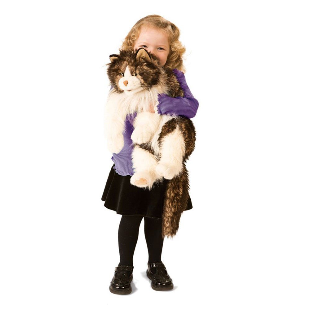 Folkmanis Handpuppen Handpuppe Folkmanis Handpuppe wuschelige Katze 2558 (P günstig online kaufen