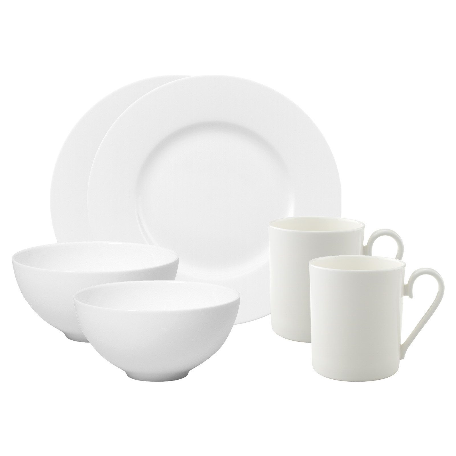 Villeroy & Boch Frühstücks-Geschirrset Royal Frühstücks-Set 6-tlg. (6-tlg), 2 Personen, Porzellan