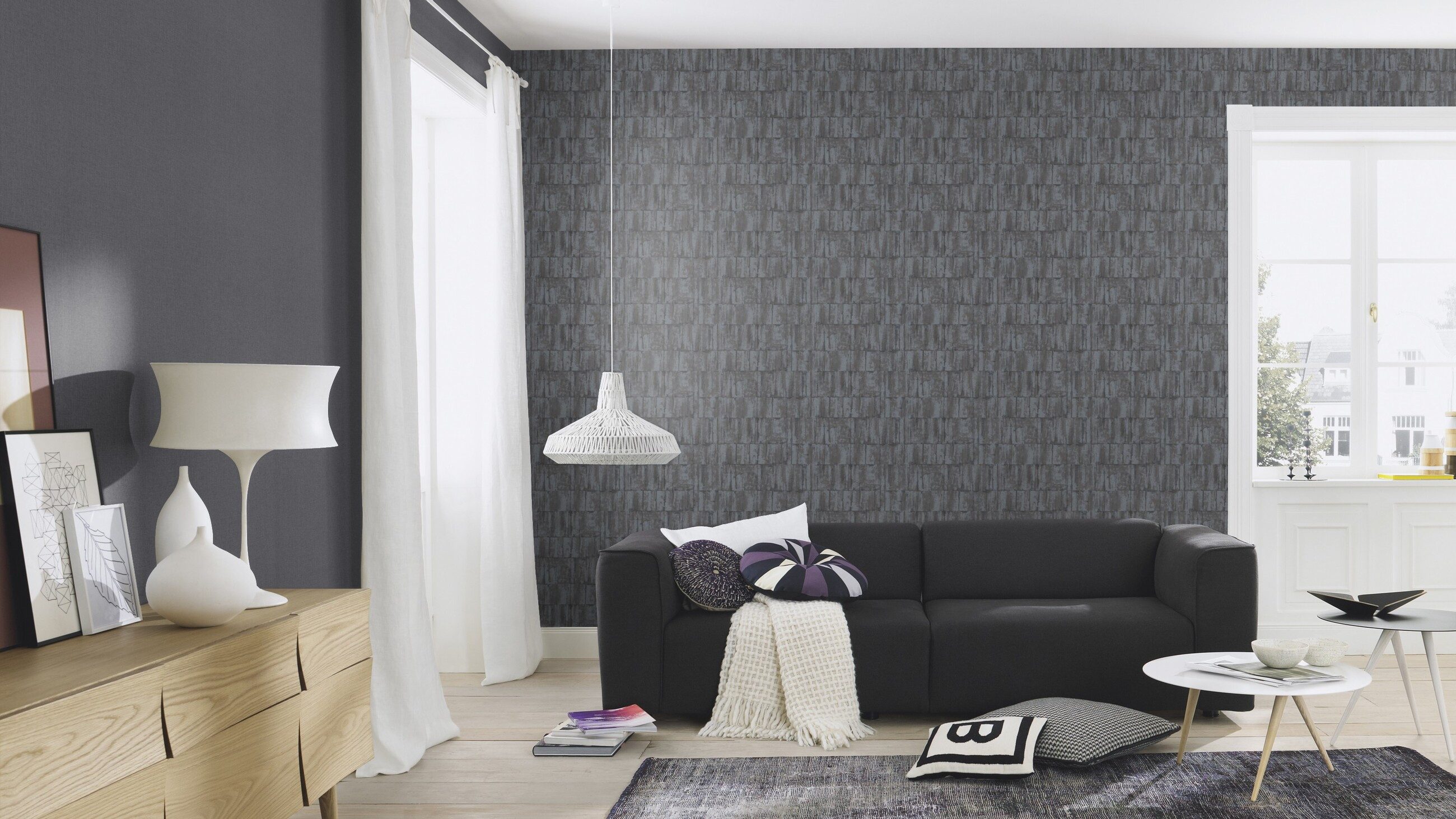 Rasch Vliestapete, strukturiert, Beton, (1 St), Putz-Optik