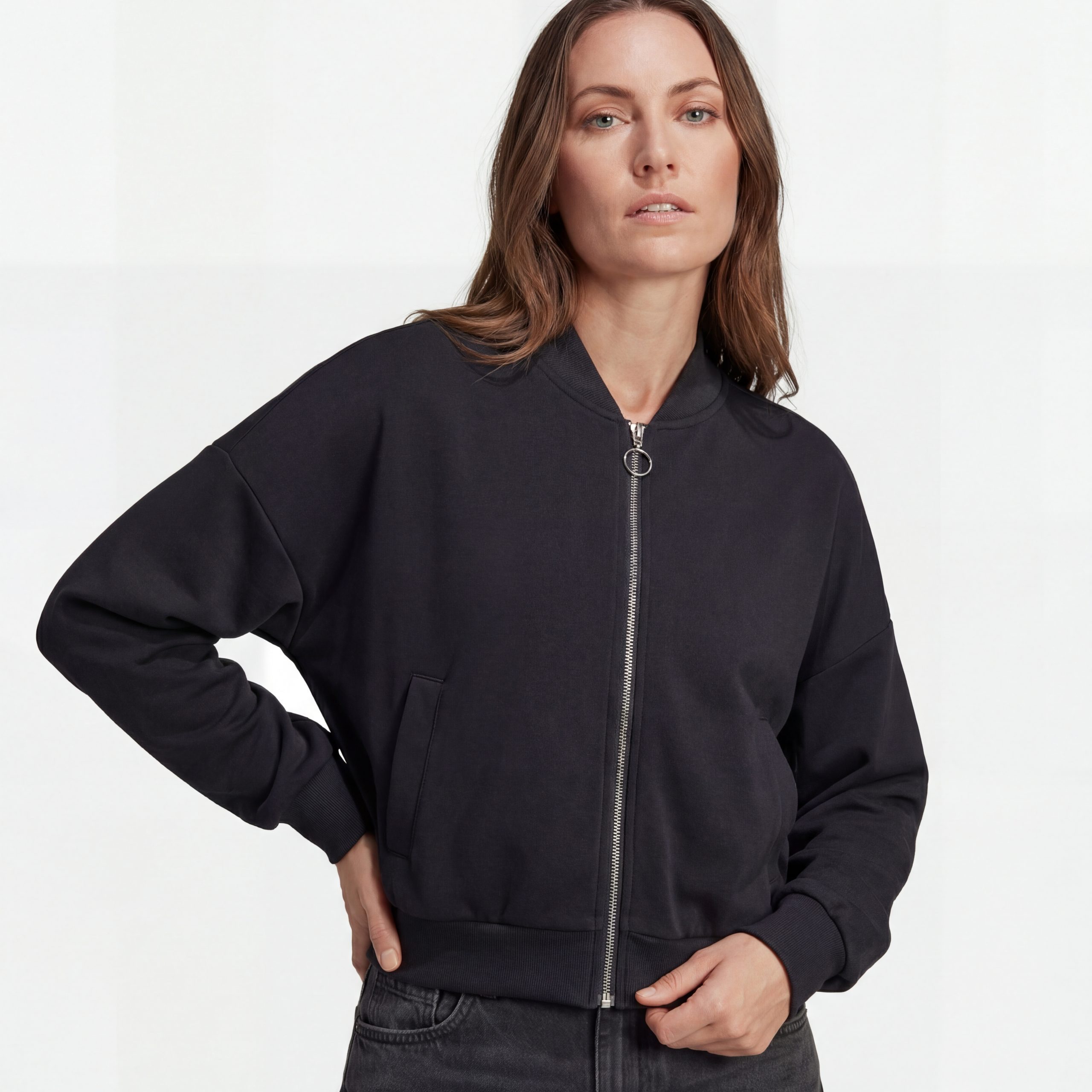 OriginalYou Blouson Damen Kurzjacke für den Übergang weiches Soft Silk Jersey Material, 36-38 (relaxed) - 38-40 (klassisch)