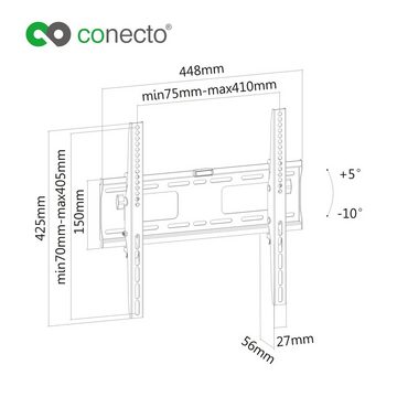 conecto TV Wandhalter für LCD LED Fernseher & Monitor TV-Wandhalterung, (bis 52 Zoll, neigbar)