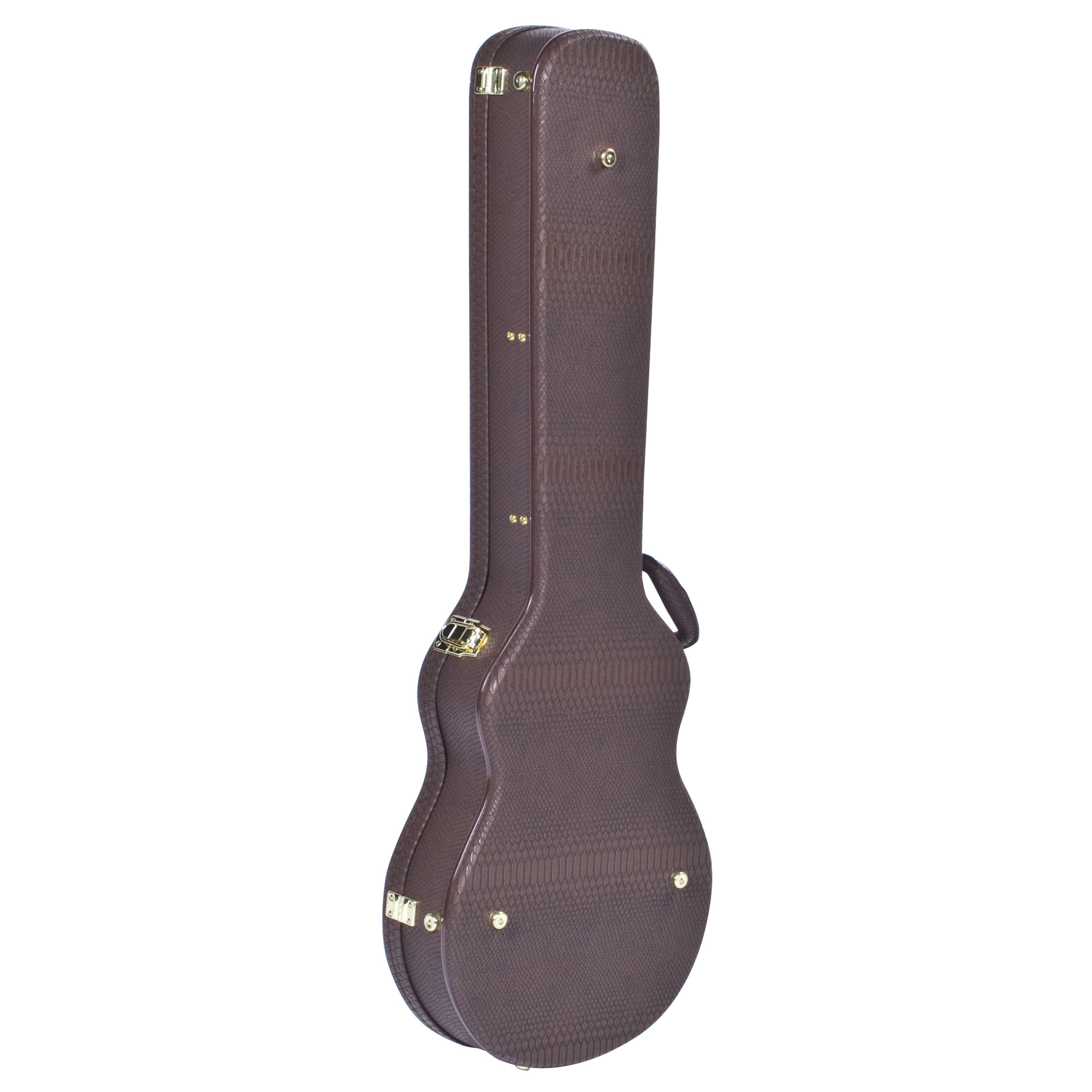 FAME E-Gitarren-Koffer, Singlecut Gitarrenkoffer, Wetterfest, Snakeskin-Optik