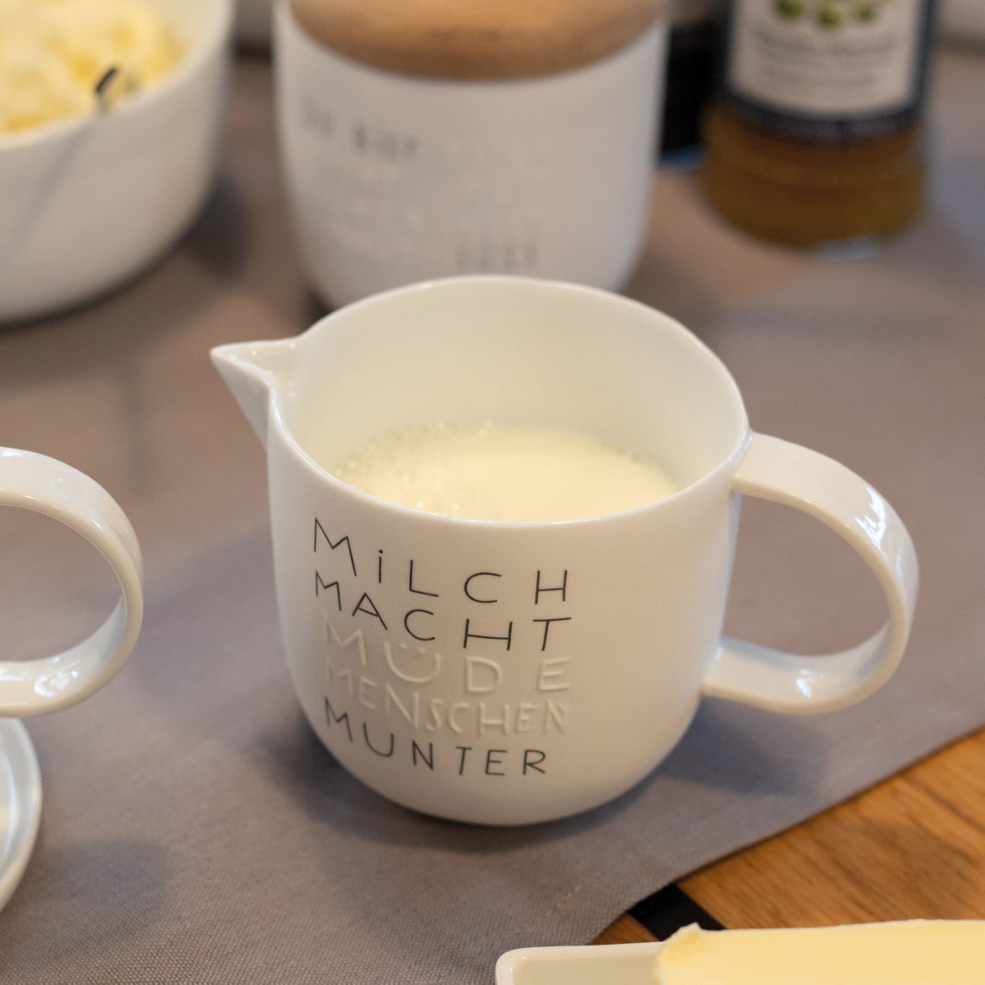 Räder Milchkanne räder Guten Morgen Milchkännchen Milch macht müde Menschen munter Weiß, 0 l
