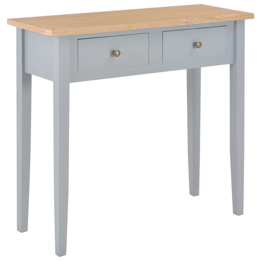 vidaXL Beistelltisch Frisiertisch Konsolentisch Grau 79 x 30 x 74 cm Holz (1-St) Braun und Grau | Braun und Grau