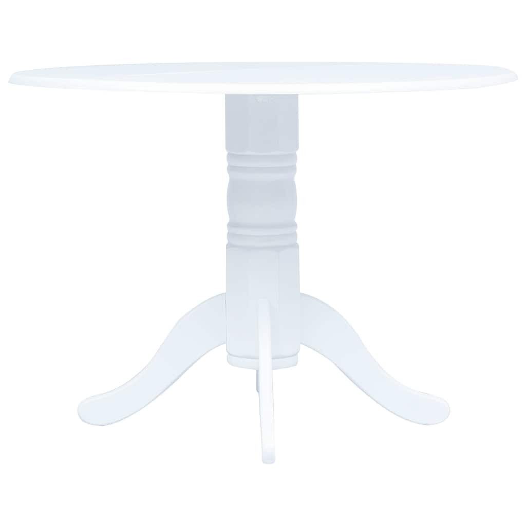 furnicato Esstisch Massivholz 106 x 75 cm Weiß (1-St), Pflegeleichter Küchentisch mit lackierter Oberfläche für dein Heim