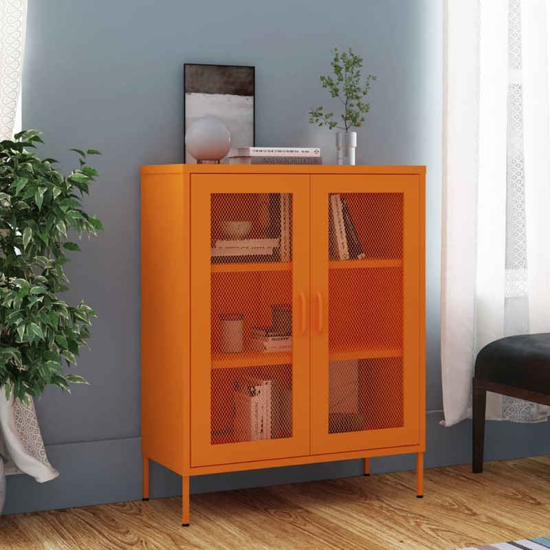 vidaXL Fächerschrank Lagerschrank Orange 80x35x101,5 cm Stahl (1-St)