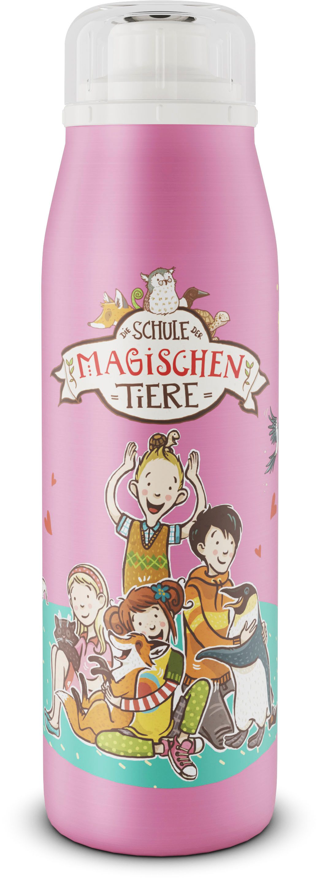 Alfi Isolierflasche KIDS ISO BOTTLE, Edelstahlkörper, spülmaschinenfest, 12h heiß & 24h kalt, Trinköffnung mit konsistentem Trinkfluss