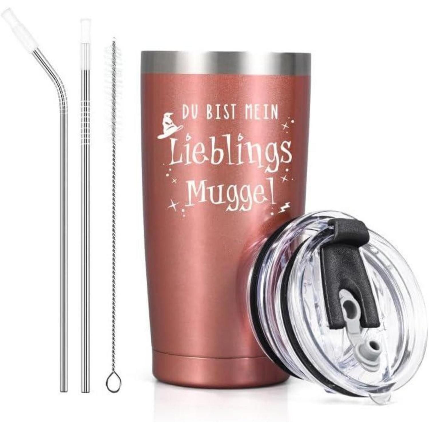 LuxusKollektion Thermobecher Campingbecher 20oz (600ml) Lieblings Muggel - Roségold