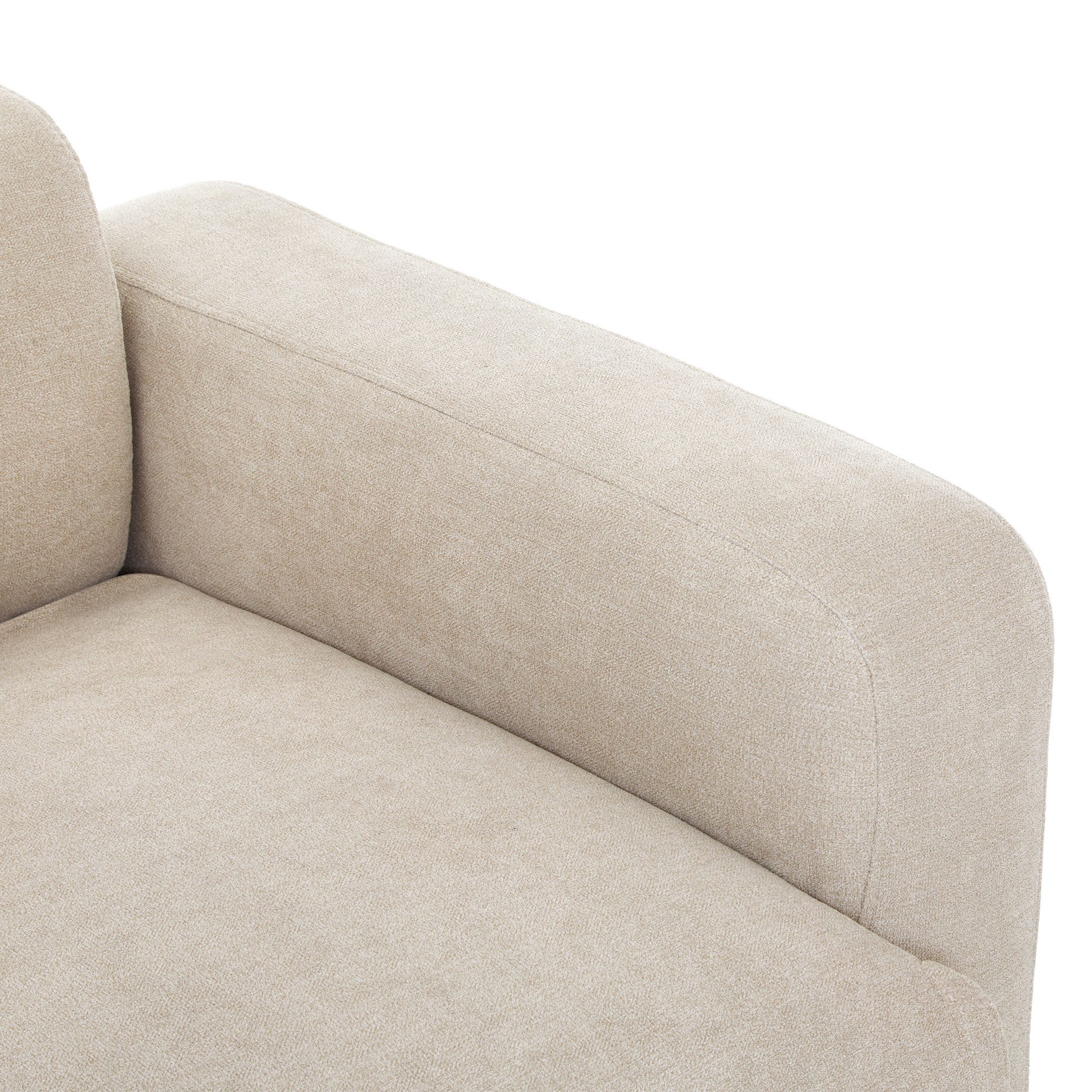 3-Sitzer, aus Chenille-Stoff mit 2 Kissen, 211 x 80 x 71 cm, modulare Couch