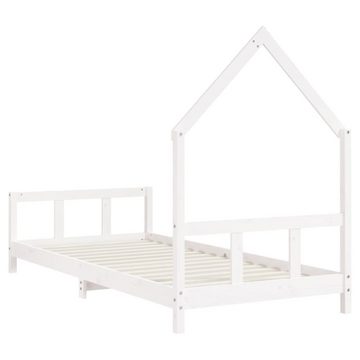 vidaXL Kinderbett Kinderbett Weiß 90x200 cm Massivholz Kiefer