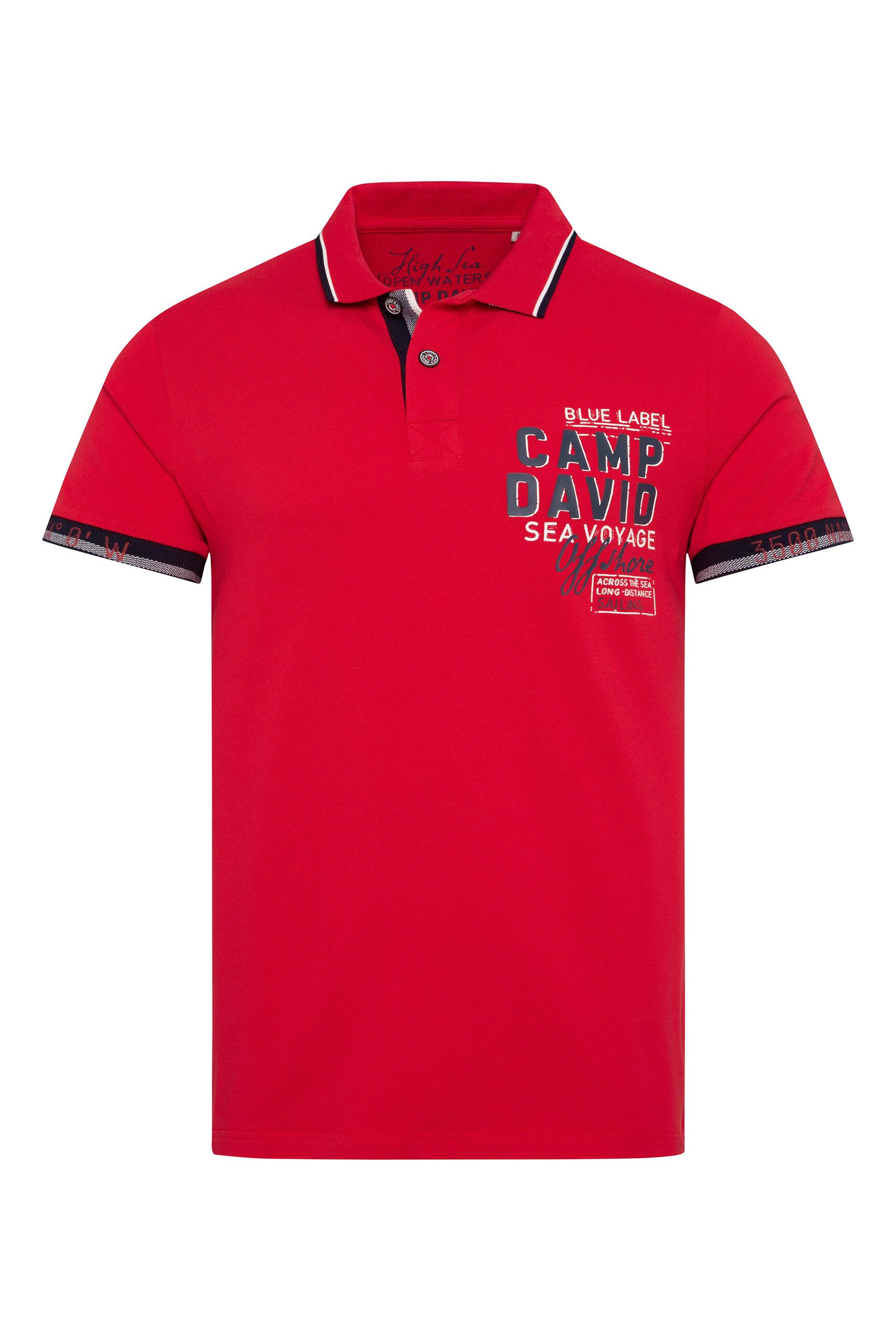 CAMP DAVID Poloshirt mit Seitenschlitze günstig online kaufen