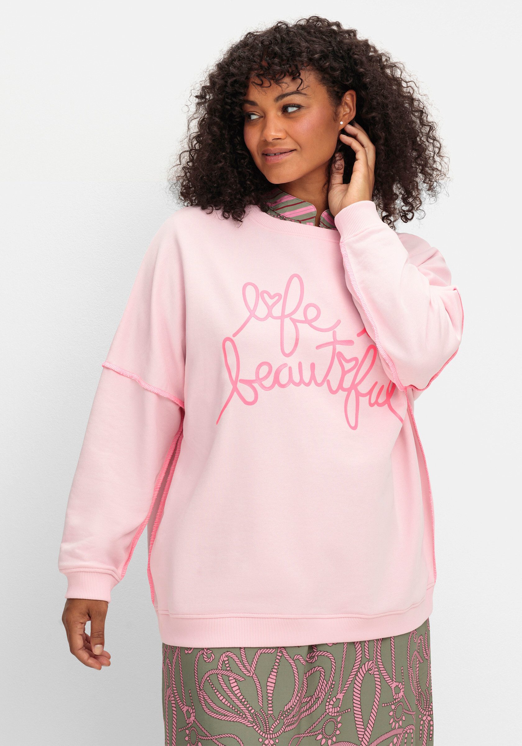 Sheego Sweater Sweatshirt Langarm