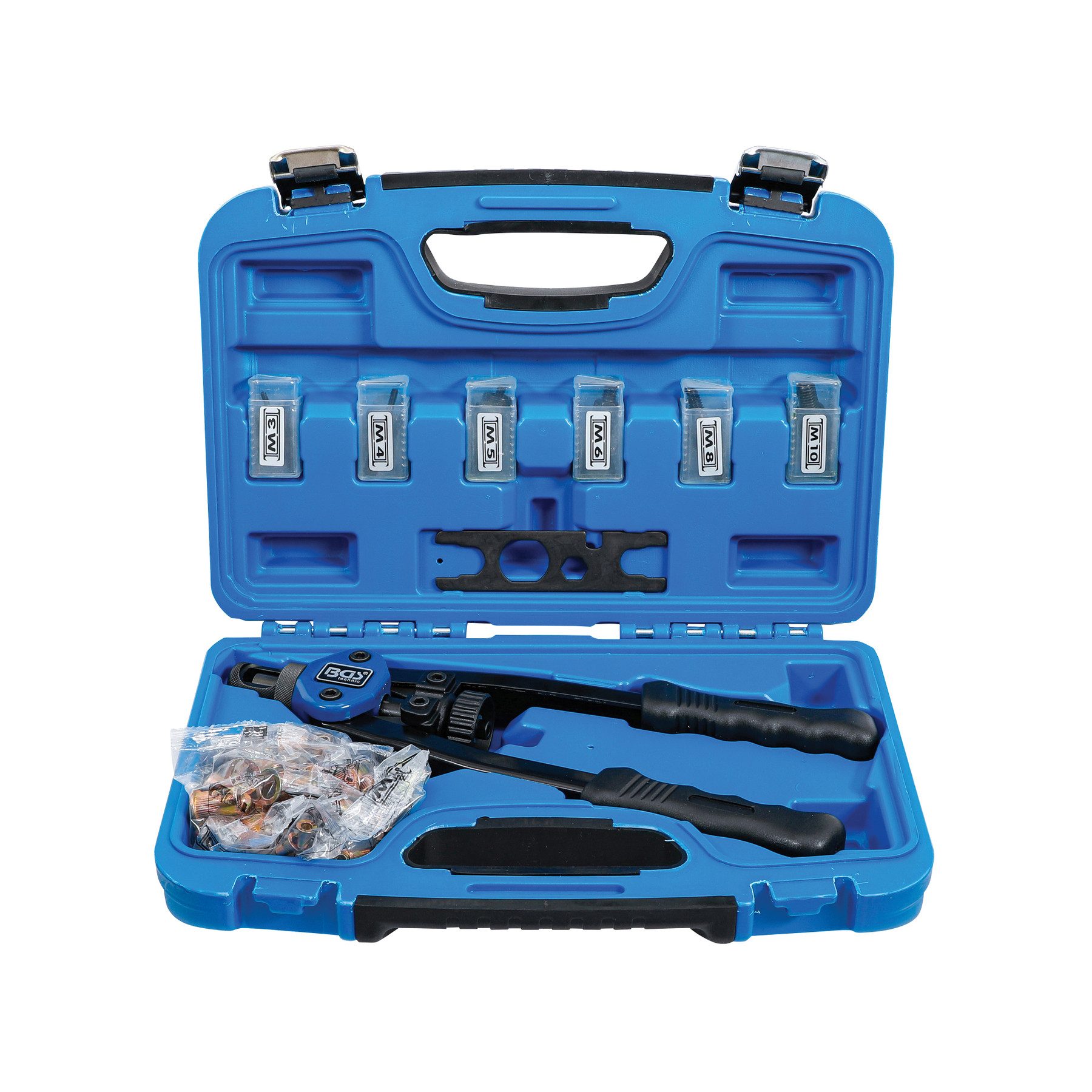 BGS technic Blindnietzange BGS TECHNIC Nietmutternzangen-Set, M3 - M10, 68-teilig