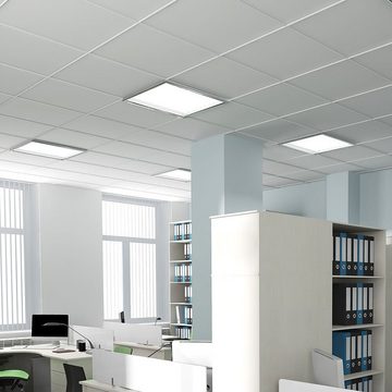 V-TAC LED Deckenleuchte, LED-Leuchtmittel fest verbaut, Neutralweiß, LED Decken Panel neutralweiß Wand Beleuchtung Wohn Raum Raster