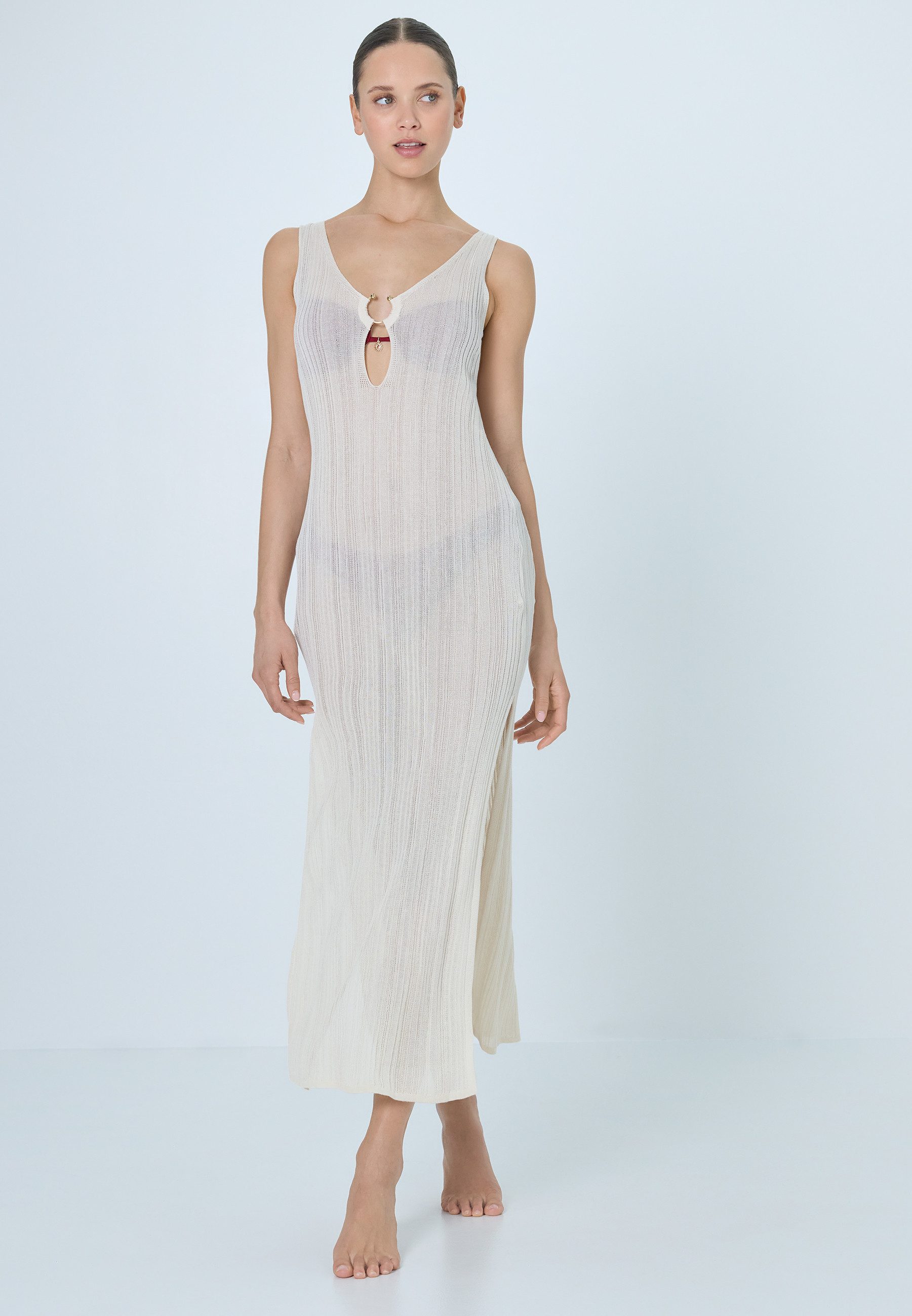 LSCN by LASCANA Strandkleid Midikleid, Strickkleid