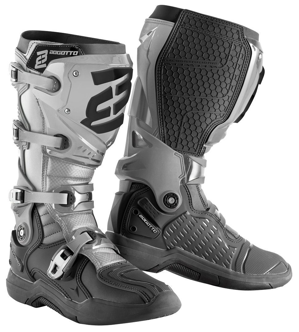 Stiefel Grey/Black MX-7 Bogotto Motocross G Motorradstiefel